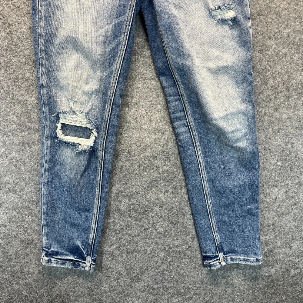 Kancan Womens Jeans Size 24 Clemence High Rise Distressed Mom‎ Jeans